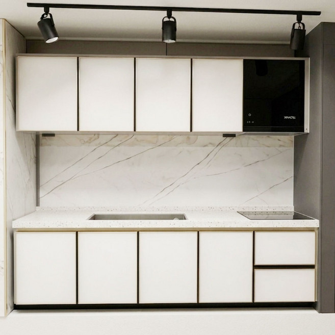 싱크대 문짝 제작 DIY 씽크대 문짝교체 비싼싱크대 바꾸지말고 도어교체 해보세요, 화이트 무광(스마트바손잡이)