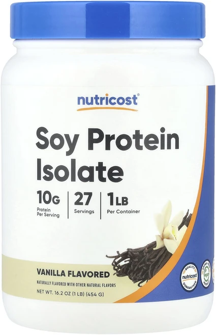 Nutricost 분리 대두 단백질 바닐라 454g(1lb), Nutricost분리대두단백질바닐라454g1lb, 454g, 1개 - 쿠팡