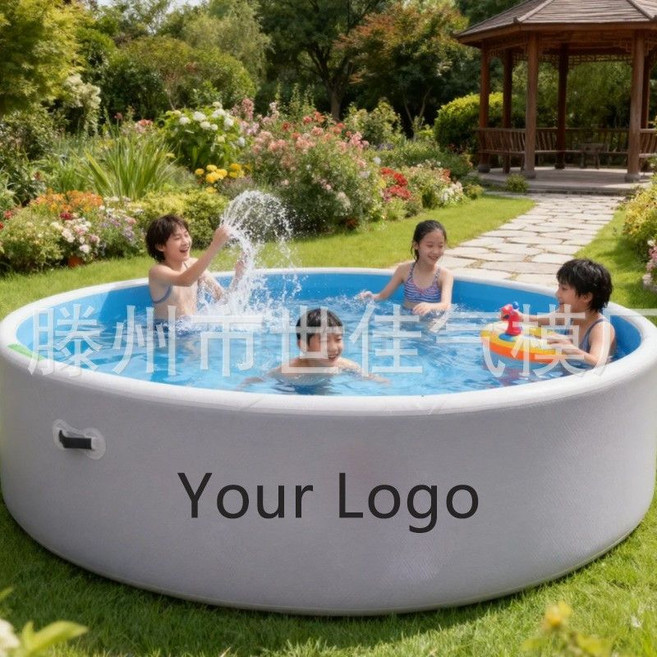 원형풀장 에어바운스 울타리 인텍스 이동식수영장 바람 가족풀장 업소용 시설 물놀이장 간이풀장 에어풀장 투명, 1개, 6x1.3 뚜껑 포함