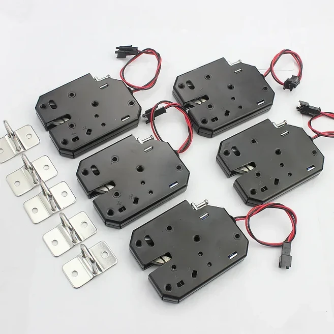 도어 잠금 장치 5PCS DC 12V 소형 전자기 자동 제어 미니 소형 캐비닛, [02] 5pcs-2 wire lock