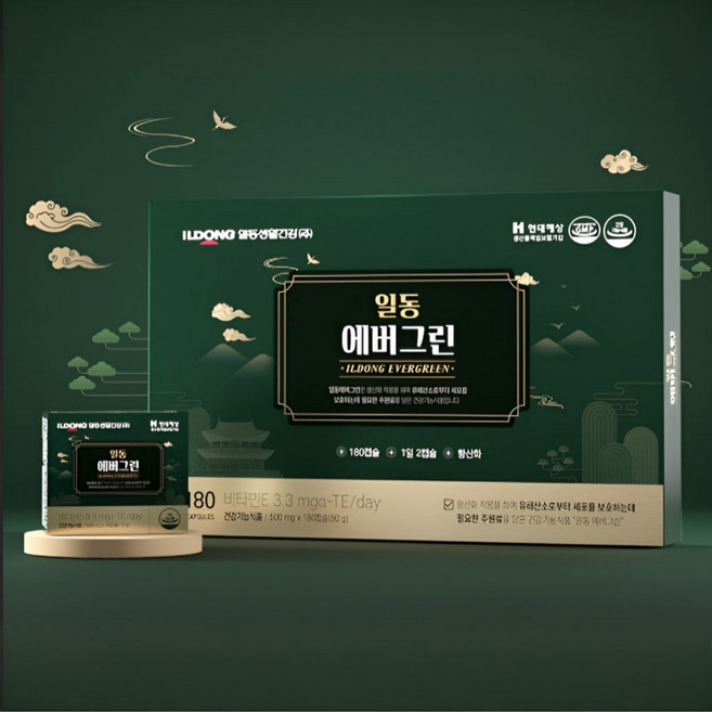 일동 에버그린 비타민E 송침유 180캡슐 하루2캡슐 토코페롤 항산화 건강기능식품, 1개, 180정