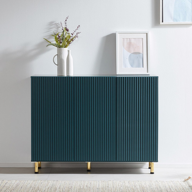 공간사이 센트 템바보드 1200 수납 높은 거실장, 딥그린(pa1037)