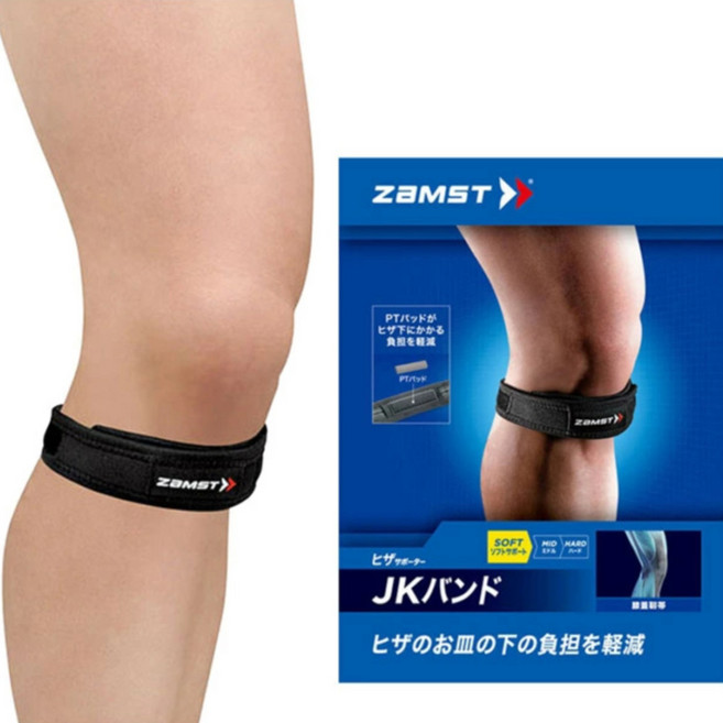 잠스트 JK-BAND 무릎보호대 러닝 헬스, 블랙, 1개