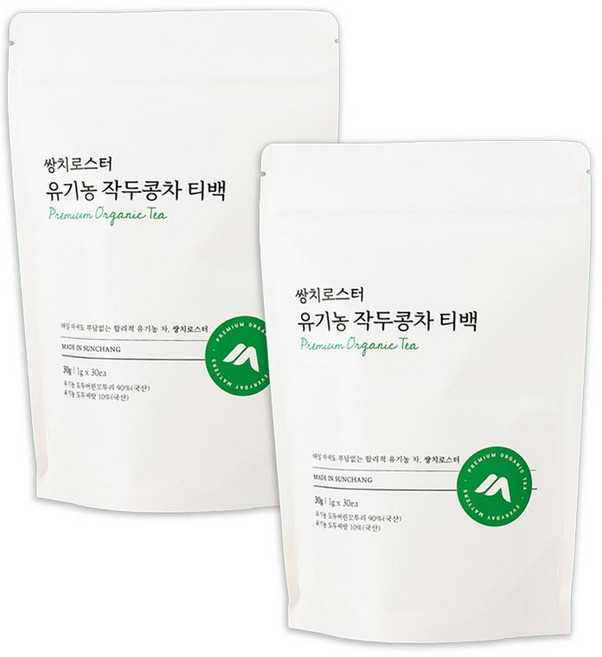 쌍치로스터 유기농 작두콩차 티백 30, 2개, 30g