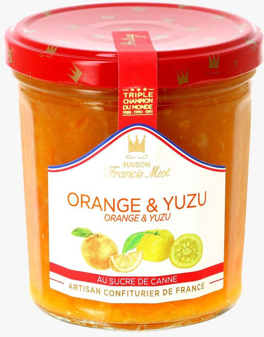 프랑스 프랑스 명장 프랜시스 미오 Francis Miot Orange & yuzu 오렌지 유자 사탕수수 잼 340g, 1개