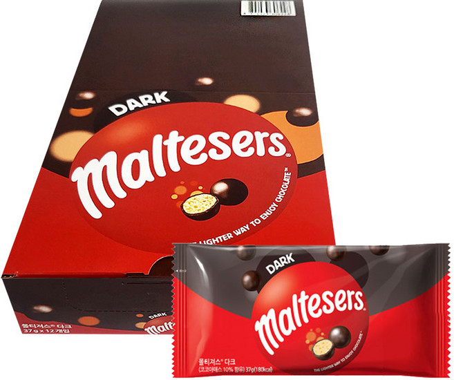 마즈 몰티져스 다크 37g 12입 초코볼, 12개