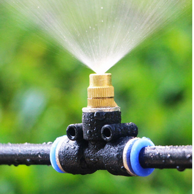 미스트분사노즐 / 원터치안개분사 / 분사각도조절가능 / PU 호스외경 8mm-12mm사용 / 스프링쿨러 / 1개가격, 8mm