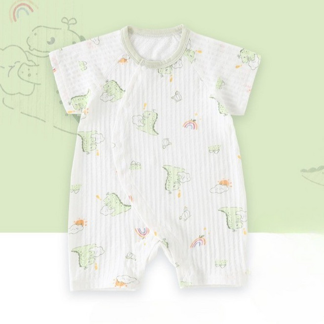 스타도어 유아용 통기성 메쉬 애니멀 패턴 반팔 롬퍼