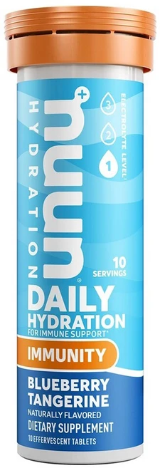 Nuun 데일리 하이드레이션 이뮤니티 블루베리 탠저린 타블렛, 1개, 10정 - 쿠팡