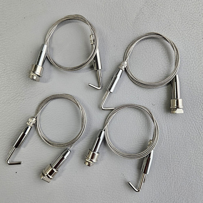 와이어액자걸이 레일액자걸이 액자걸이 천정액자걸이 벽면액자걸이 그림액자걸이, 실버, 1개, (1) 천정레일용 액자걸이 실버(4개)