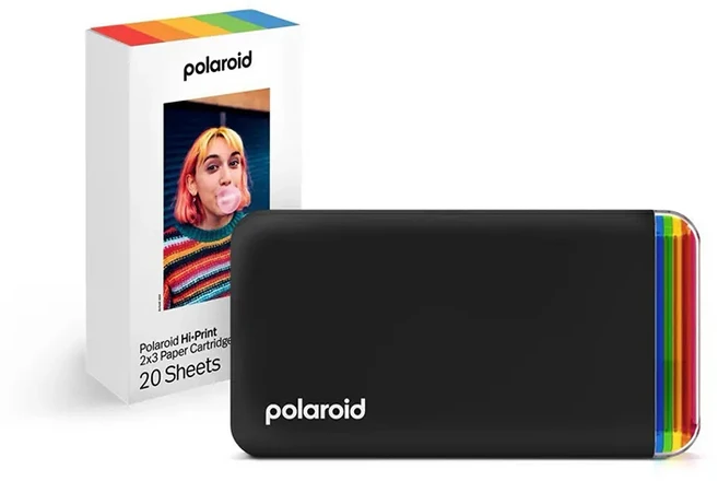 Polaroid 寶麗來 Hi Print 手機相片印相機 附20張相紙 台灣公司貨, 黑色, 1個