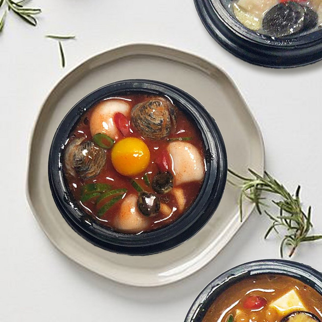 납골당 꾸미기 미니어처 단품 한식 탕 국 찌개 미니어쳐 제사상 상차림, [한식/탕,국,찌개]순두부찌개