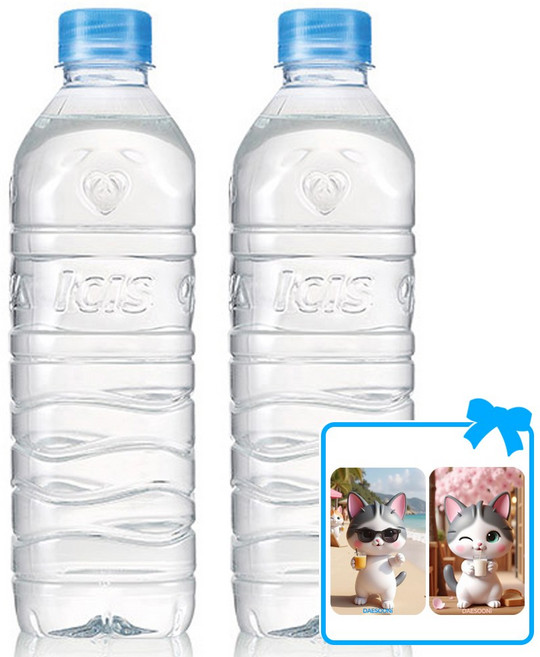 아이시스 ECO 무라벨 생수 + 대순이 캐릭터 포토카드 증정, 20개, 500ml