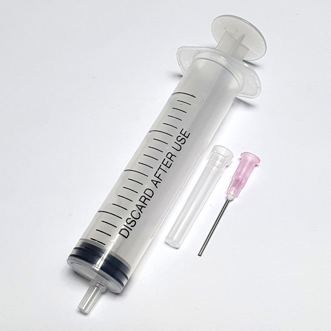 교재용주사기+바늘1.2mmx43mm 10개/ 실험실습 과학수업준비물 학습교구 완구 장난감 만들기재료