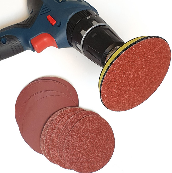 블루버드 전동 드릴 드라이버 사포 원형 샌딩기 연마 목공 샌딩페이퍼 2인치 4인치 5인치, 2인치 - 180방, 1개