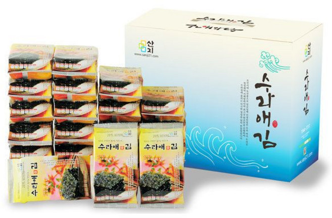 수라애김 선물세트-행복1호(도시락김24봉) 천일염사용, 1