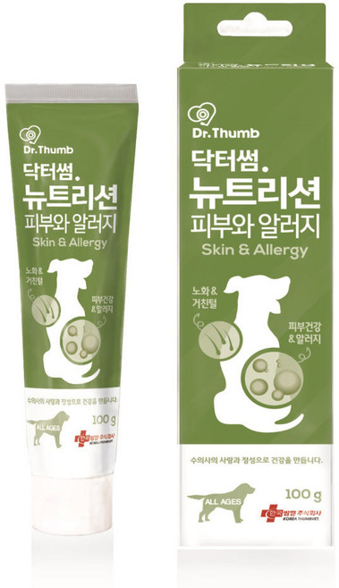 한국썸벧 닥터썸 뉴트리션 강아지 영양제, 1개, 피부/피모+알러지, 100g