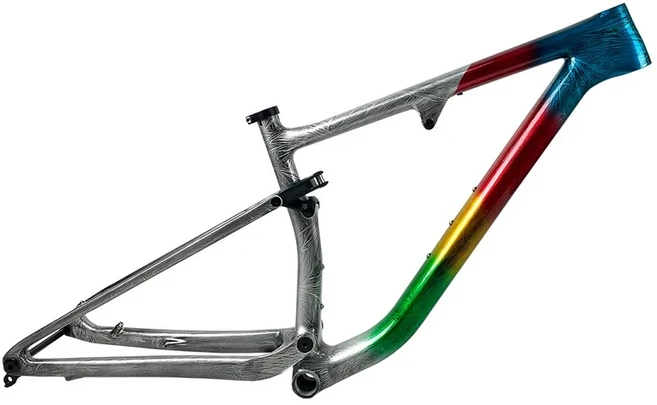 2023 카본 Mtb 풀 서스펜션 프레임 29 XC 산악 자전거 스루 액슬 148x12mm 부스트 부품, 04 M No Shock Matte, 21 Rainbow, 1개