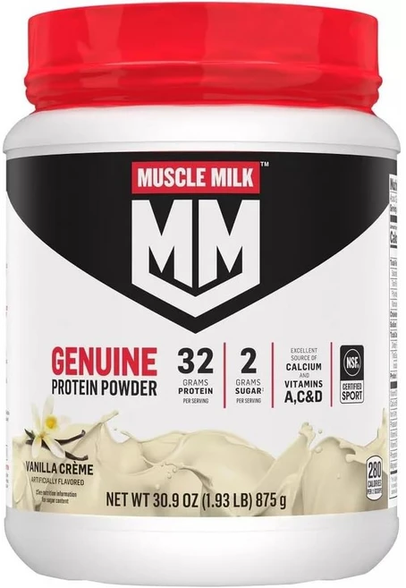 머슬밀크 제뉴인 32g 프로틴 파우더 바닐라 Muscle Milk Genuine Protein Powder, 875g, 1개 - 쿠팡