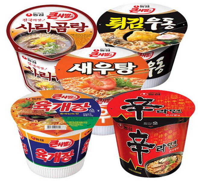 농심 큰사발 16개입(신라면 4+새우탕4+튀김우동4+사리곰탕2+육개장2), 16개