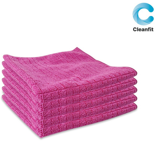 크린핏 바둑 극세사 행주 40x40cm, 40x40_분홍, 5개