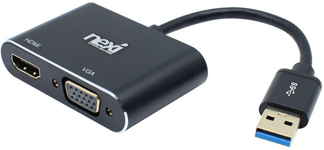 NX-U30HDV USB타입 HDMI/VGA 동시출력 컨버터 (NX897), 1개