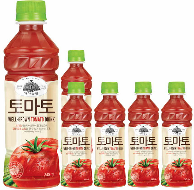 가야농장 토마토, 340ml, 6개