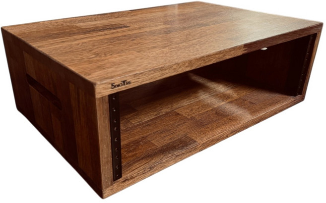 오디오트레 3U 원목 랙케이스 믹스 멀바우 고무나무 우드 오디오랙 이펙터 아웃보드 국내제작