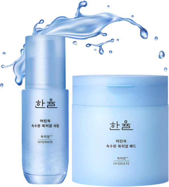 한율 어린쑥 속수분쑥히알세럼 40ml+쑥히알패드 60매 세트, 1세트