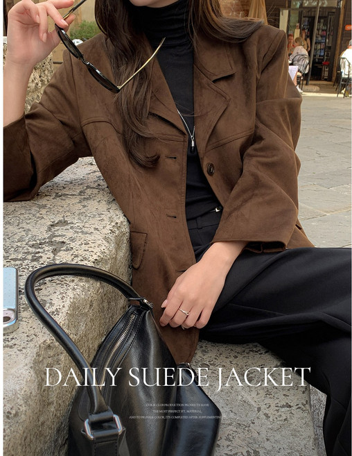 로뎀#[자체제작]로코 데일리 스웨이드 오버핏 자켓