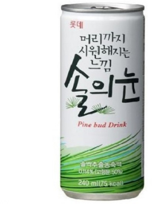 롯데칠성음료 머리까지 시원해지는 느낌 솔의눈, 240ml, 240개
