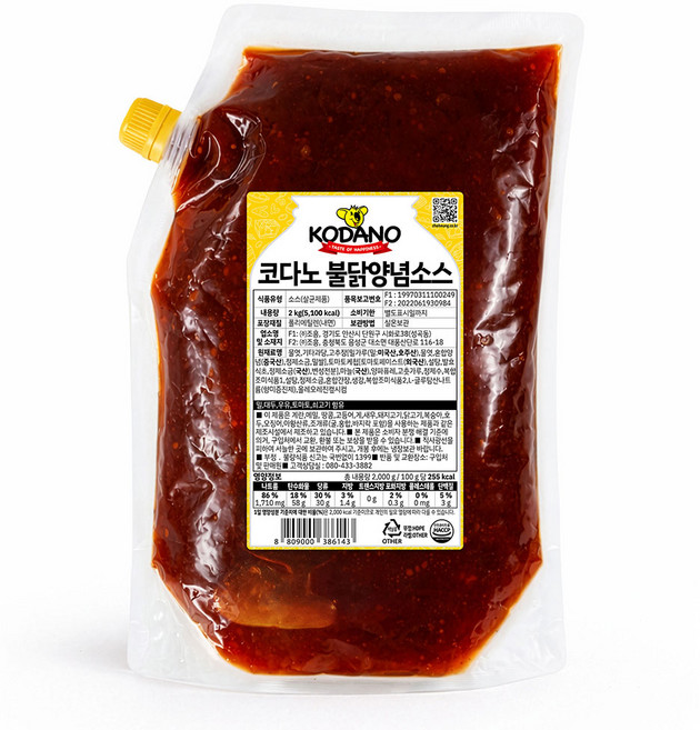 코다노 불닭양념소스 2kgX5개, 1개, 2kg