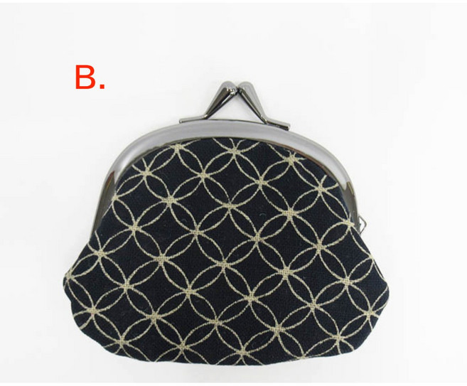 日本製 日式風格圖案口金包, 1個, Ｂ(13-3)