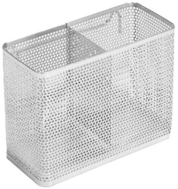 스토피아 올 스텐304 물빠짐 프라임 펀칭 수저통 2칸, SILVER, 1개