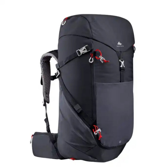 데카트론 퀘차 MH500 블랙 40L 하이킹용 백팩, 기본