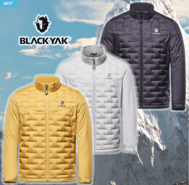 블랙야크 남성 24봄 초경량 M제로스팟 하이브리드 슬림 다운자켓 1BYPAS4001 보온성 강화 빅사이즈 퀼팅 점퍼