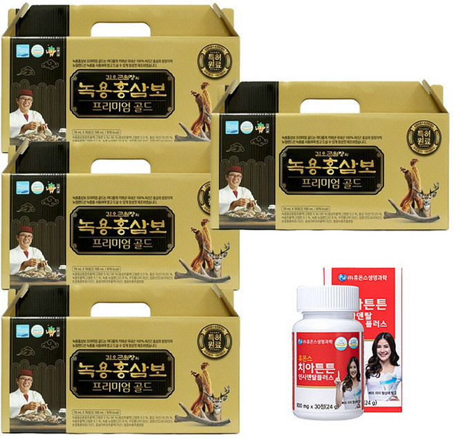 김오곤원장의 녹용홍삼보 프리미엄골드, 2.1L, 4개