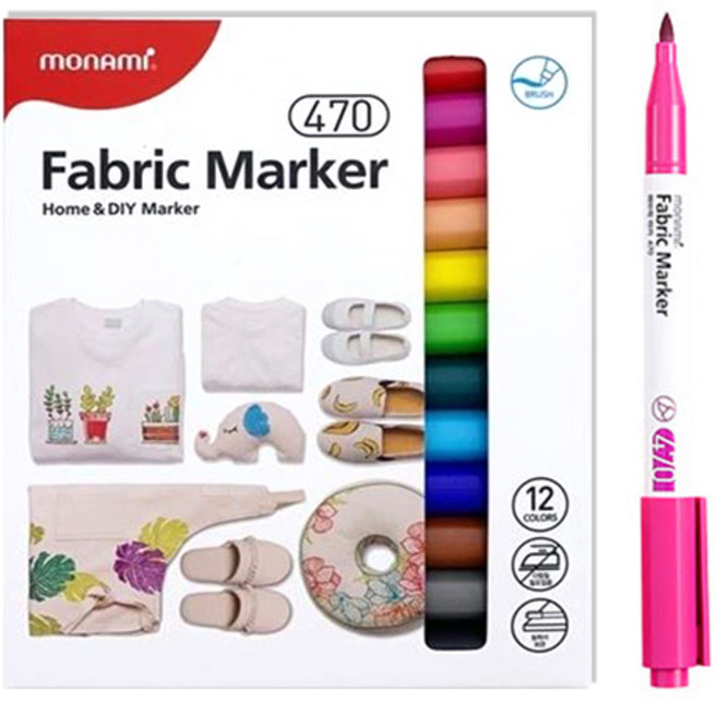 모나미 패브릭 마카 470 D세트, 12개, 5개