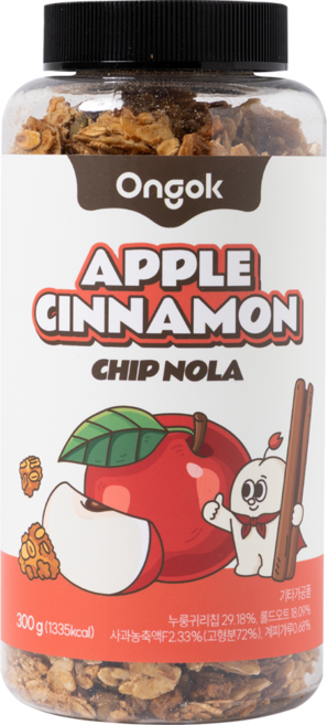 [온곡] 현미귀리칩과 오트밀로 만든 그래놀라 애플시나몬칩놀라, 300g, 1개