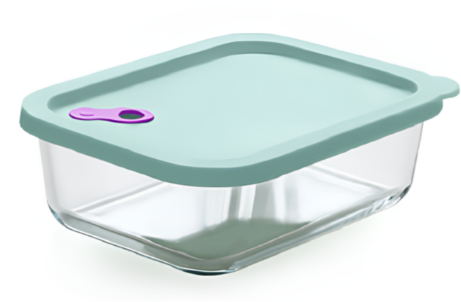 다다마켓 밀폐용기 실리콘 내열유리 반찬통 냉장고, 2개