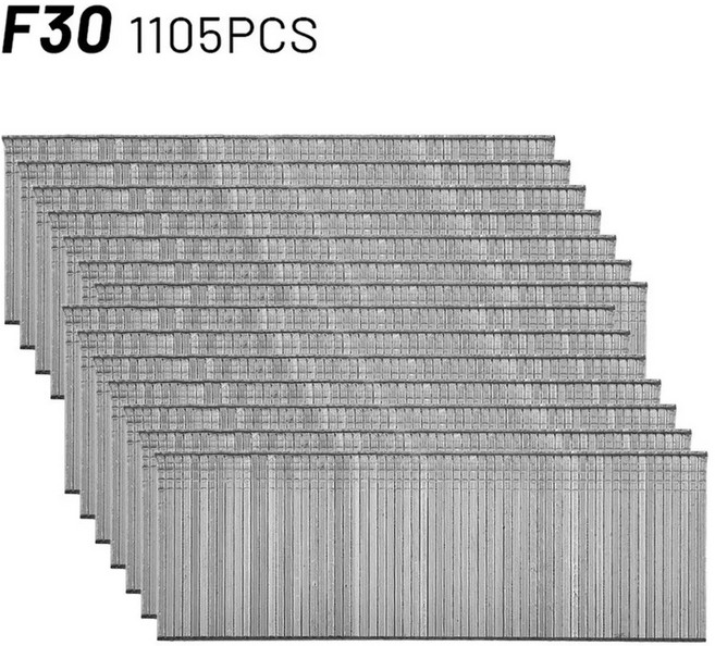 타정총 못박는총 콘크리트타정기 1105pcs F15/F20/F25/F30 스트레이트 10/15/20/25/30mm 브래드 손톱 DIY 홈 원예 가구 목공, [02] F30 30mm, 1개