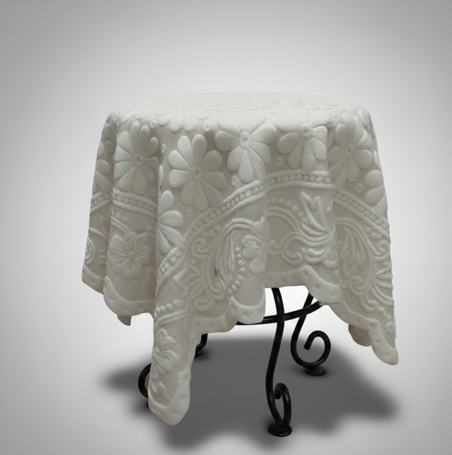 아이레노 건반악기 자수 덮개 감성 가구 보호 의자커버 윗면 덮는 천 변색 예방 홈스타일링 소품 우아한 패턴 장식용 덮개보 먼지 방지 가구 커버링, 1개, 데이지