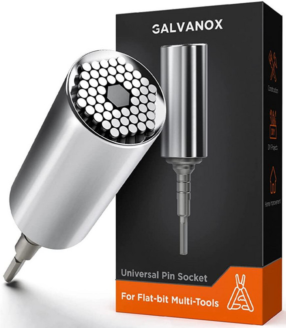 GALVANOX Galvanox Leatherman 플랫 비트 시스템과 호환되는 범용 소켓 어댑터 - 스켈레툴 서지 뮤트 웨이브 플러스 및 시그널 멀티툴 키트 세트 (멀티, GALVANOX Galvanox Leatherman 플