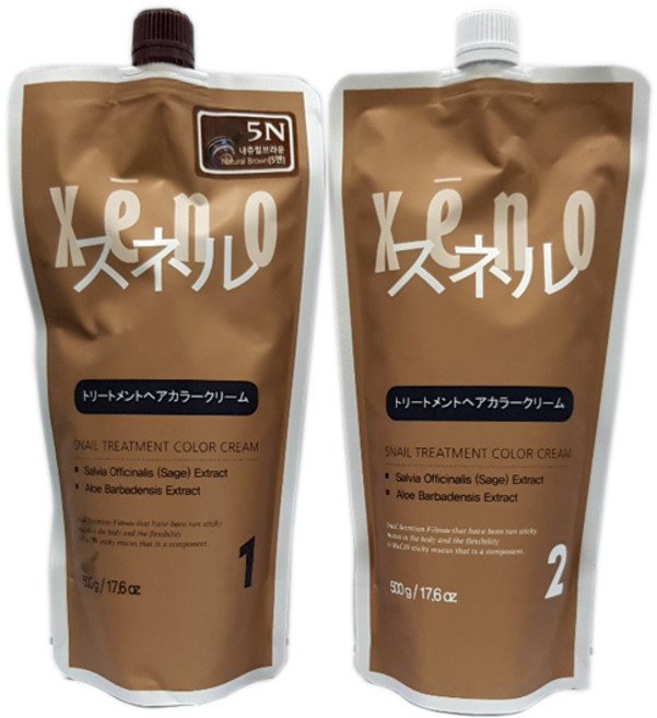 제노 스넬 트리트먼트 칼라크림 500ml Xeno 새치커버 뉴겐염색약 대용량, 3N-다크브라운, 1개