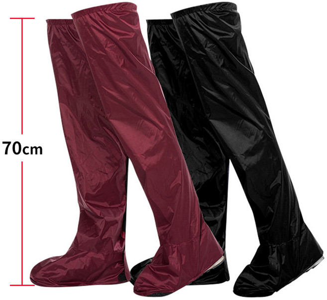 couyor 오토바이 라이딩 반신 레인커버 바지 라이딩 전용 다리커버 신발방수커버 다리방수커버 오토바이 신발 방수, 1개, 버건디