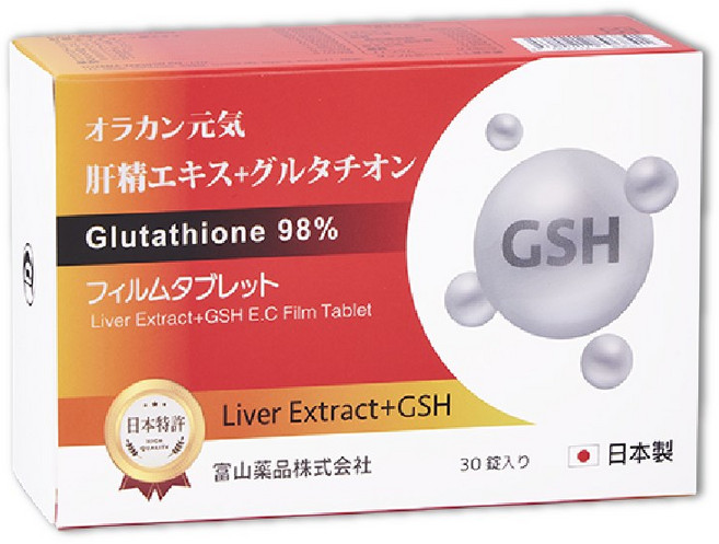 日本富山 肝精+穀胱甘肽 膜衣錠, 1個, 30顆