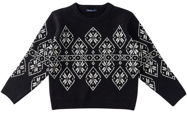 블루독 페어아일스웨터 BK 23D2530050