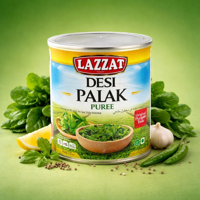 Desi Palak-Spinach Puree 데시 팔락- 시금치 퓌레, 8개, 800g