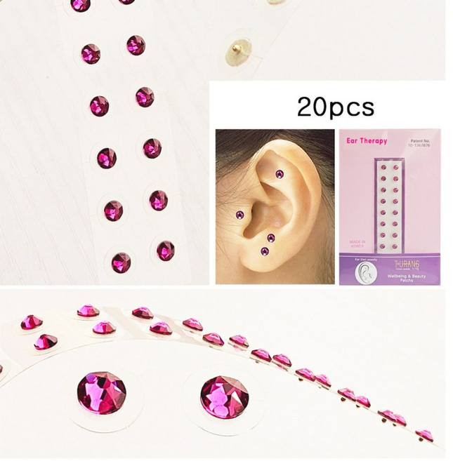 국산 귀 지압 패치 이혈 혈자리 귀침 귀혈 이침 투명 침 스티커 바디 슬리밍 점착제 혈자리, 06. 5월-에메랄드