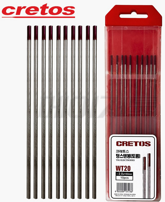크레도스 텅스텐봉 토륨타입 2.0 x 150 mm, 1개, 3.2X150